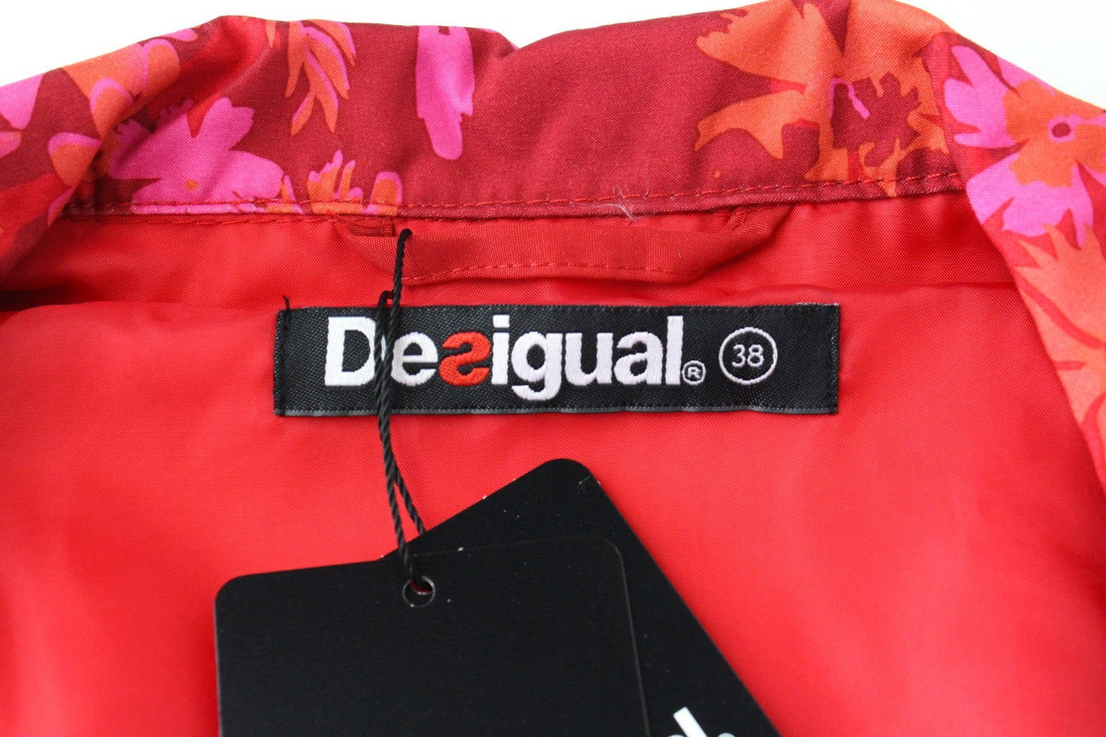 DESIGUAL Chaq Delphine Women Jacket 38 M Mid-Length Colourful Floral Patterned