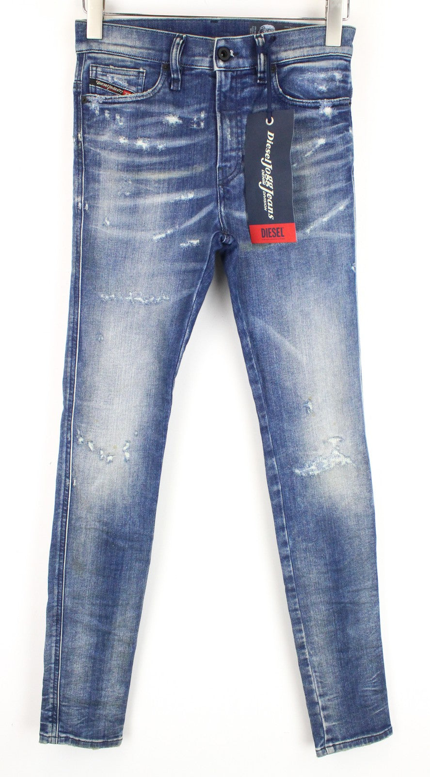 DIESEL D-Reeft-T 0870O Men Jeans W26 Skinny Boys Sweat Jogg Distressed Stained