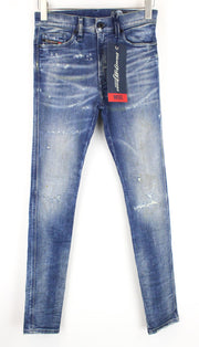 DIESEL D-Reeft-T 0870O Men Jeans W26 Sweat Jogg Skinny Boys Distressed Stained