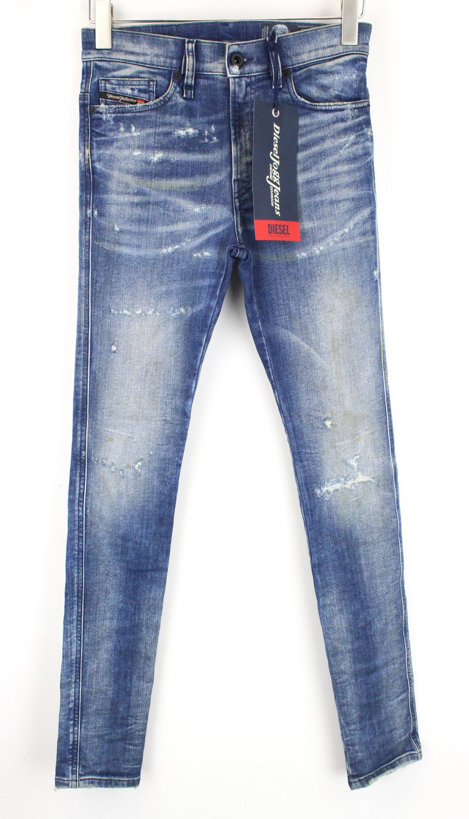 DIESEL D-Reeft-T 0870O Men Jeans W26 Sweat Jogg Skinny Boys Distressed Stained