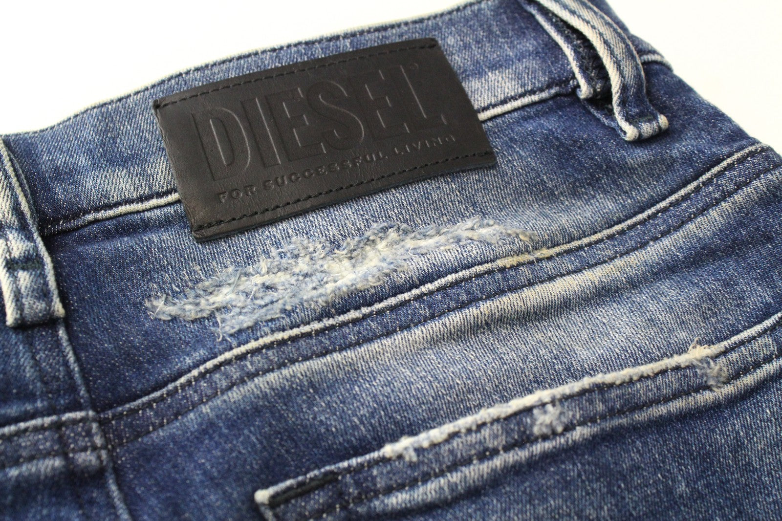 DIESEL D-Reeft-T 0870O Men Jeans W26 Stained Sweat Jogg Skinny Boys Aged Look