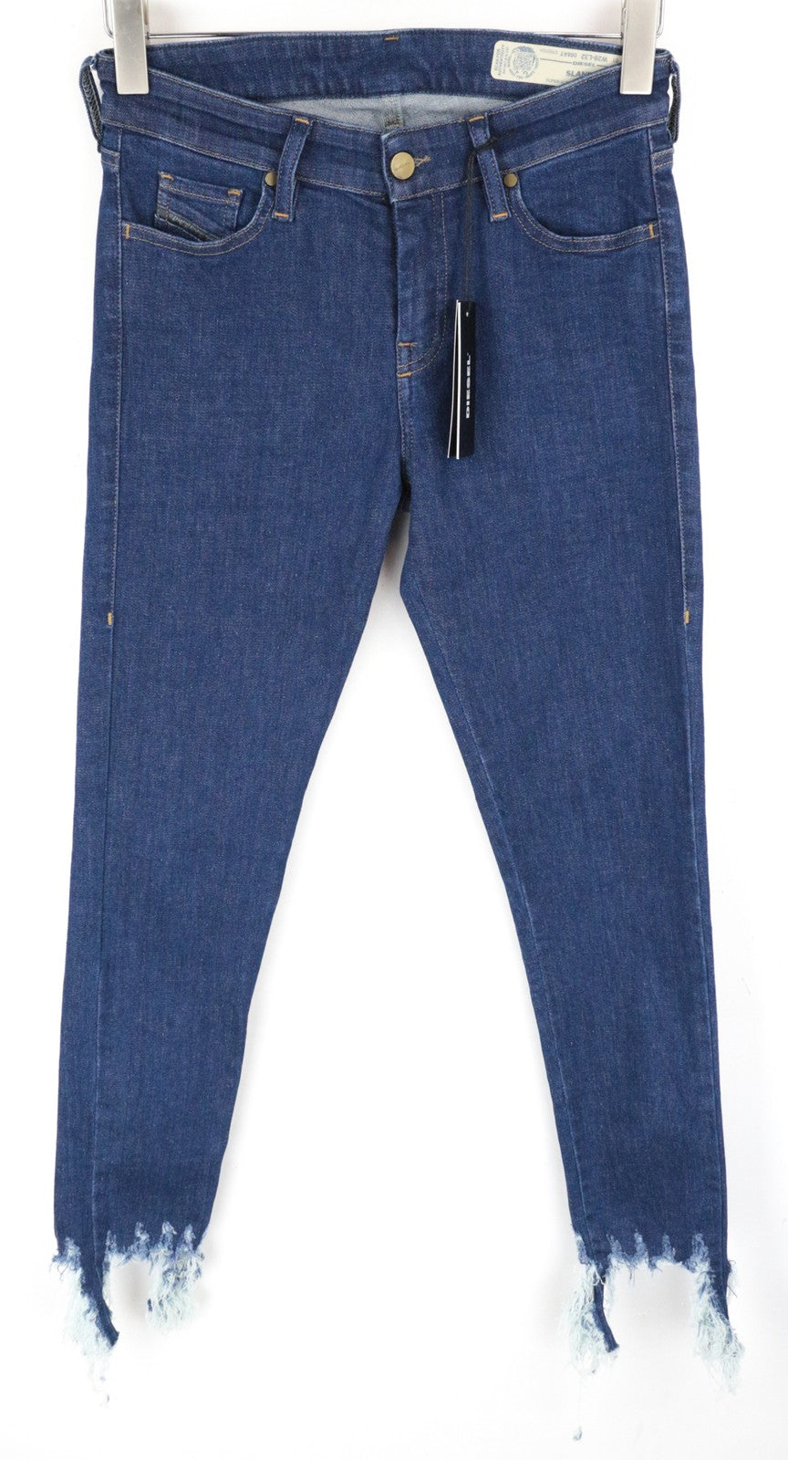 DIESEL Slandy 088AT Women Jeans W28/L32 Super Slim Skinny Stretch Blue Distress