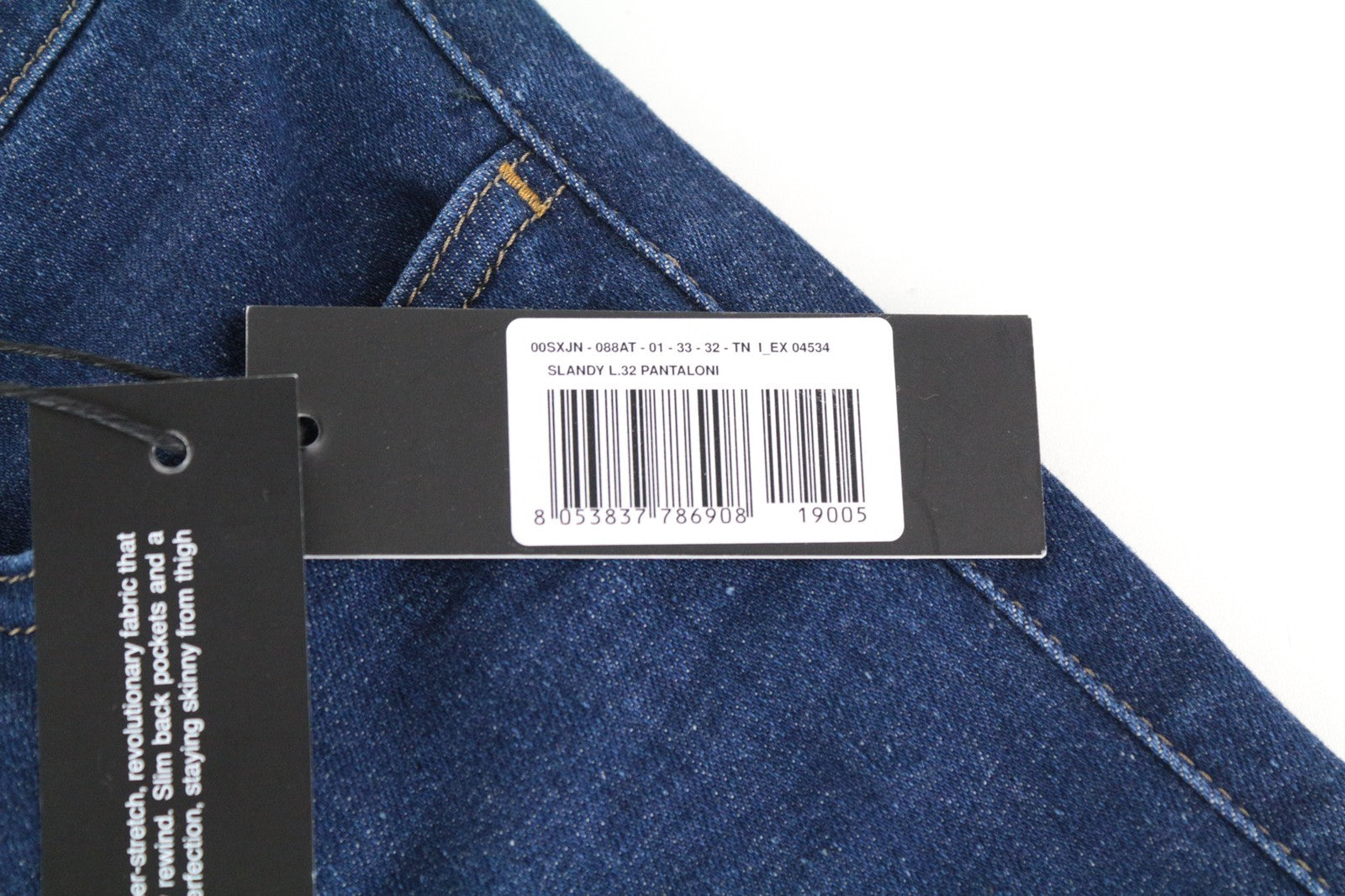 DIESEL Slandy 088AT Women Jeans W33/L32 Strecth Distress Super Slim Skinny Blue
