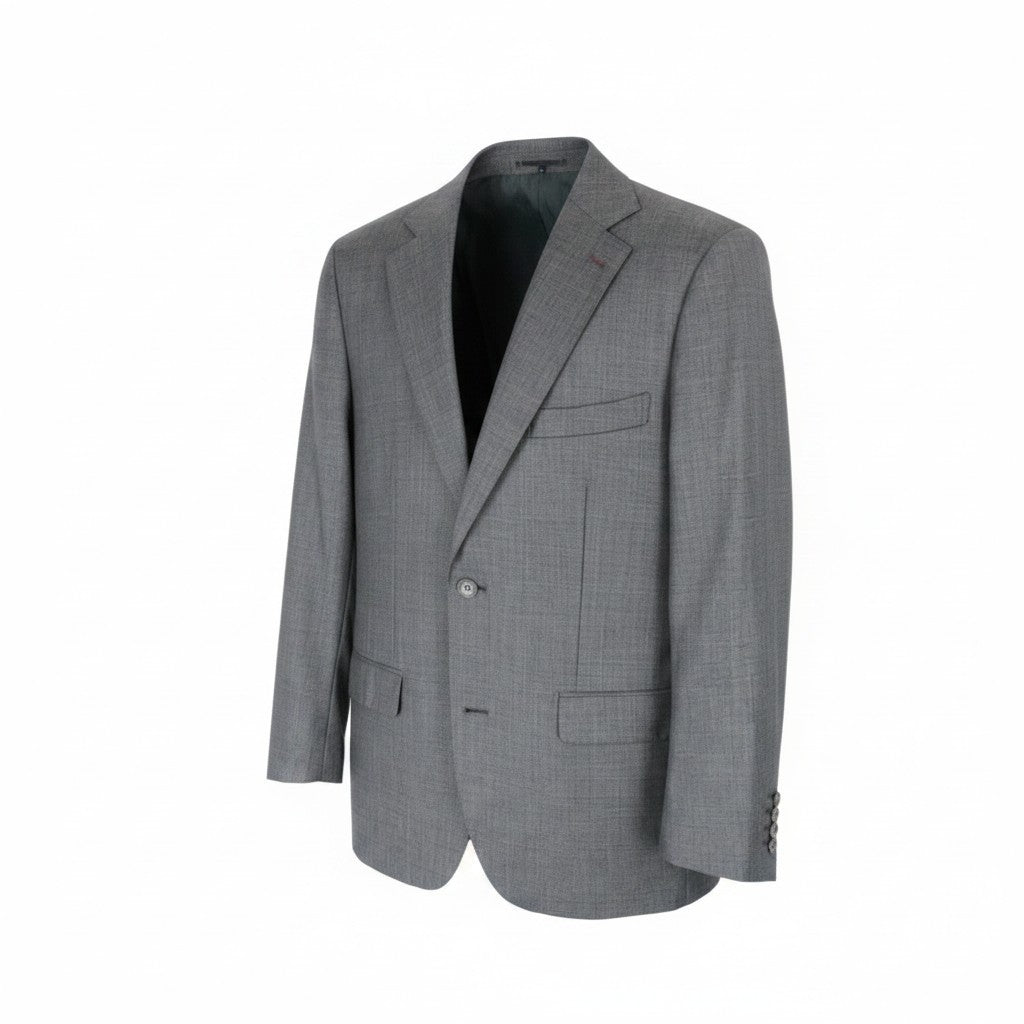 SUITSUPPLY Lazio Men Blazer UK44 Grey Melange Pure Wool Slim Sharkskin Print