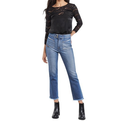 DIESEL D-Earlie 009HG Women Jeans W26/L32 Bootcut-Flare High Waisted Washed Out