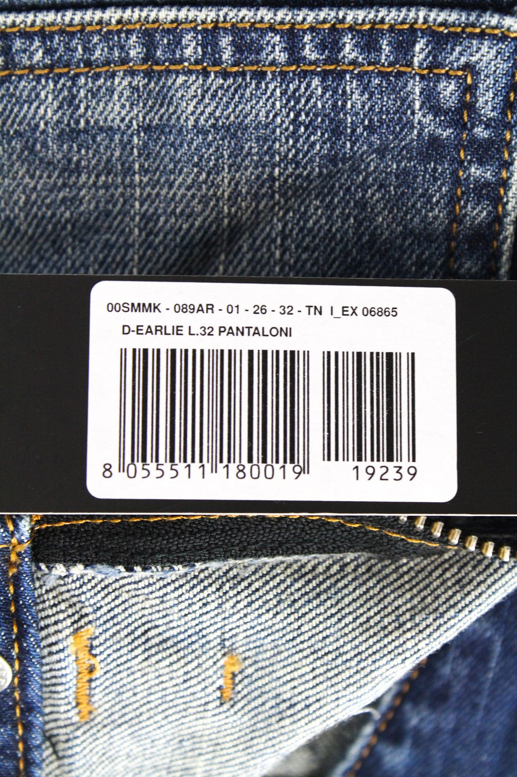 DIESEL D-Earlie 089AR Women Jeans W26/L32 High Waisted Distressed Zip-Fly Slim