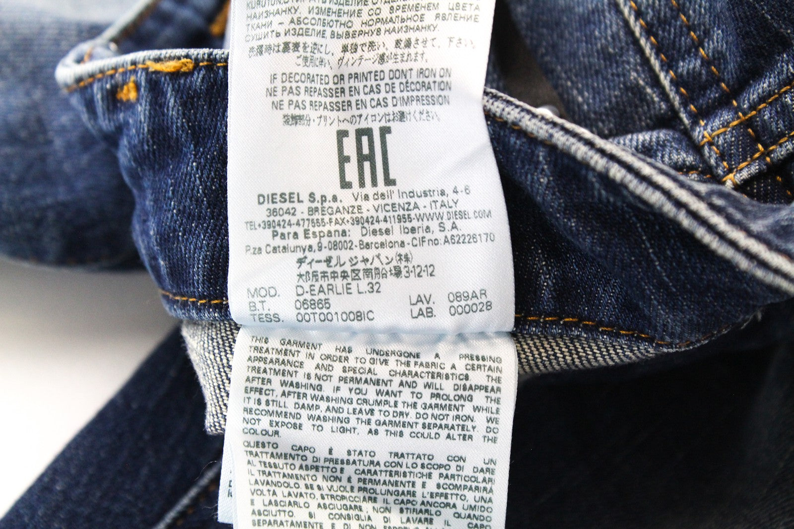 DIESEL D-Earlie 089AR Women Jeans W26/L32 High Waisted Distressed Zip-Fly Slim