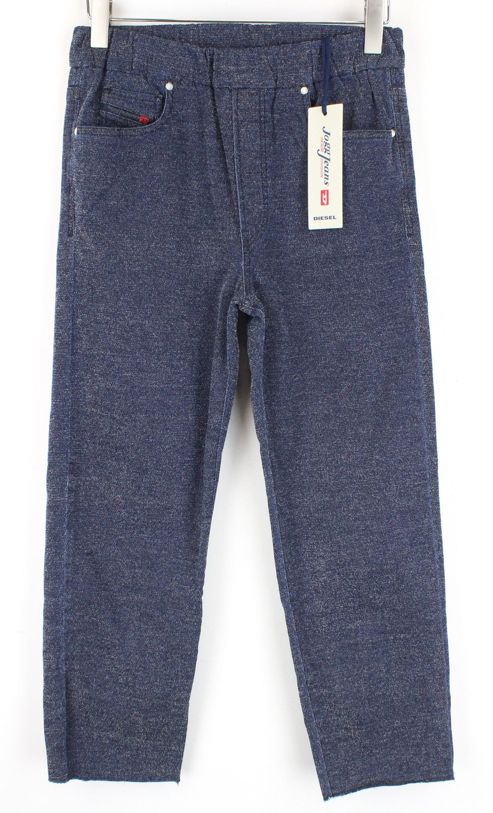 DIESEL Cosee-NE 0685Z Women Trousers W25 Sweat Jogg Boyfriend Fit Blue Pull-On