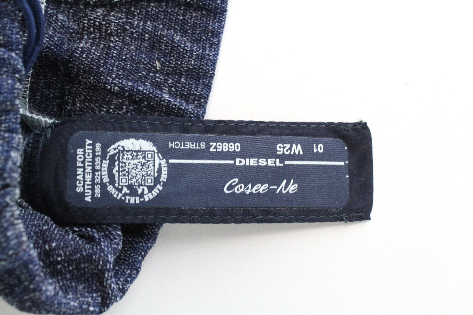 DIESEL Cosee-NE 0685Z Women Trousers W25 Blue Pull-On Sweat Jogg Boyfriend Fit