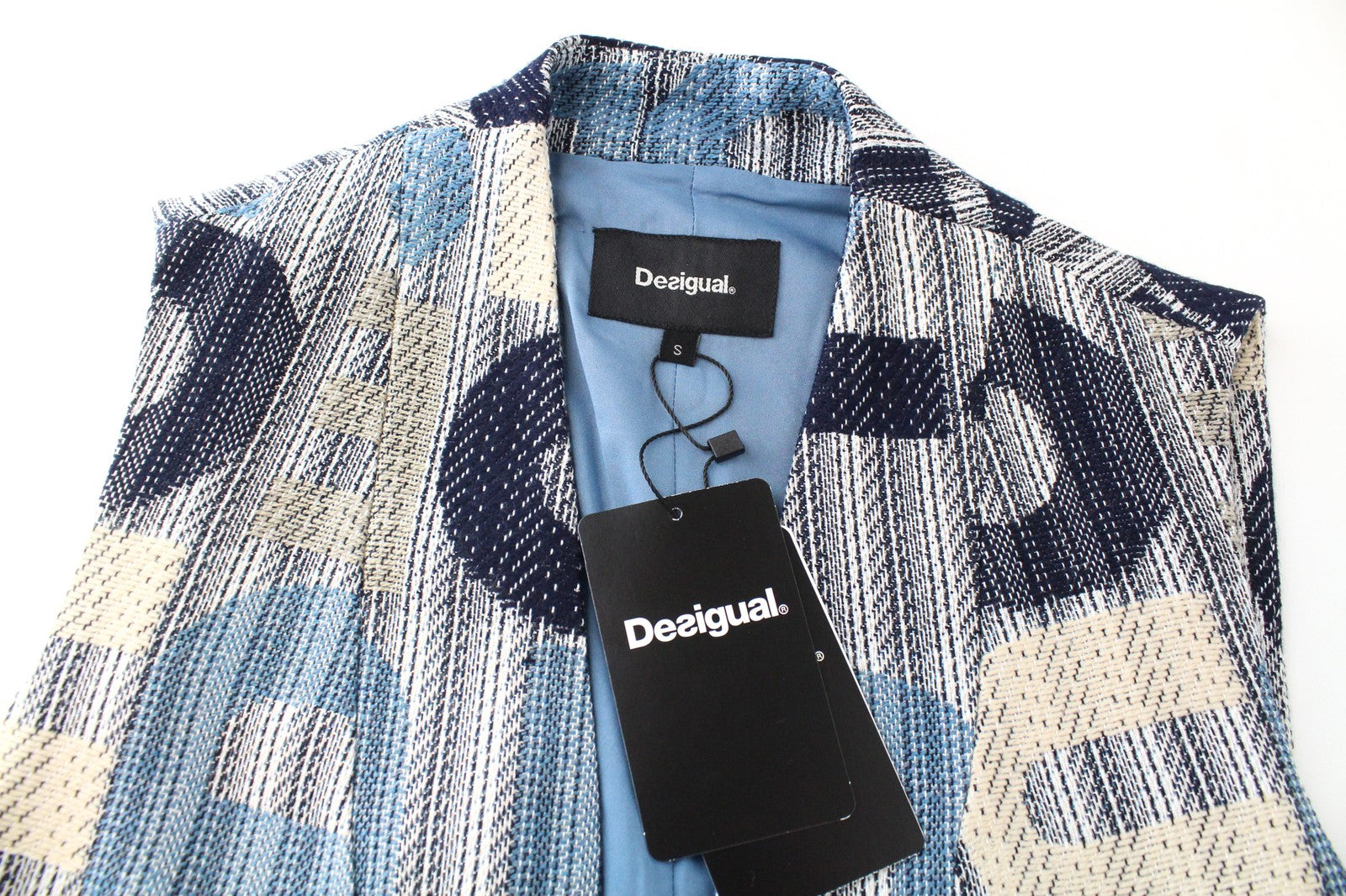 DESIGUAL Chaq Letters Women Waistcoat S Abstract Logo Print Pocketed Pullover