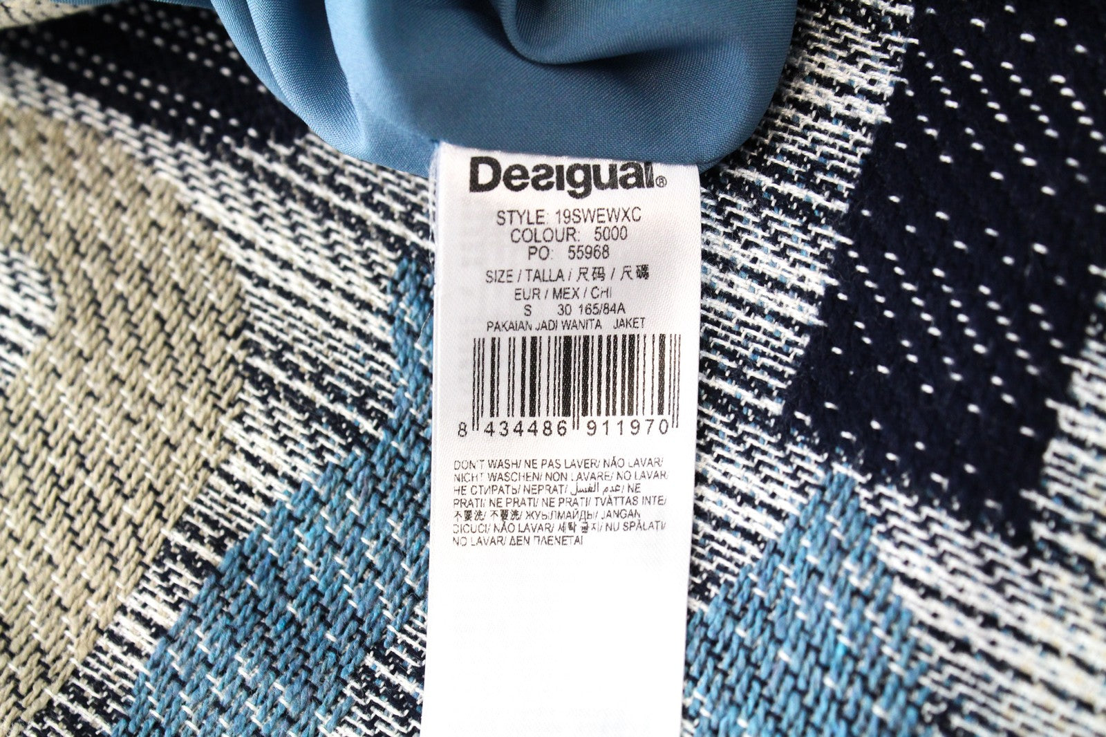 DESIGUAL Chaq Letters Women Waistcoat S Abstract Logo Print Pocketed Pullover