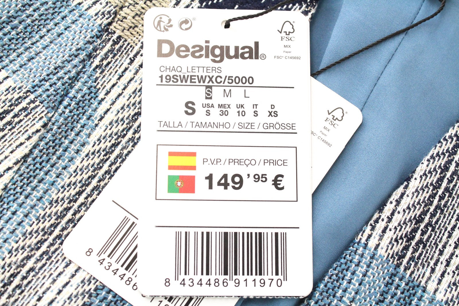 DESIGUAL Chaq Letters Women Waistcoat S Abstract Logo Print Pocketed Pullover