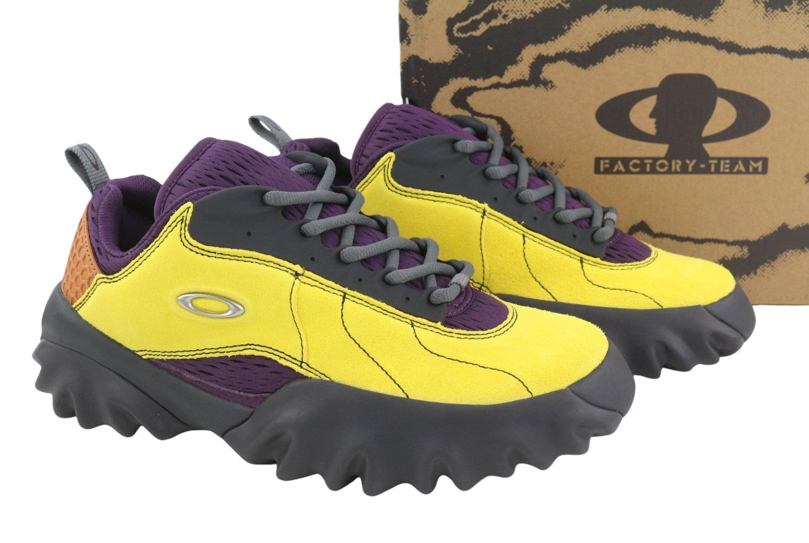 BRAIN DEAD x Oakley Factory Team Chop Saw Men Boots EU41 Lemon Plum Lace RRP189