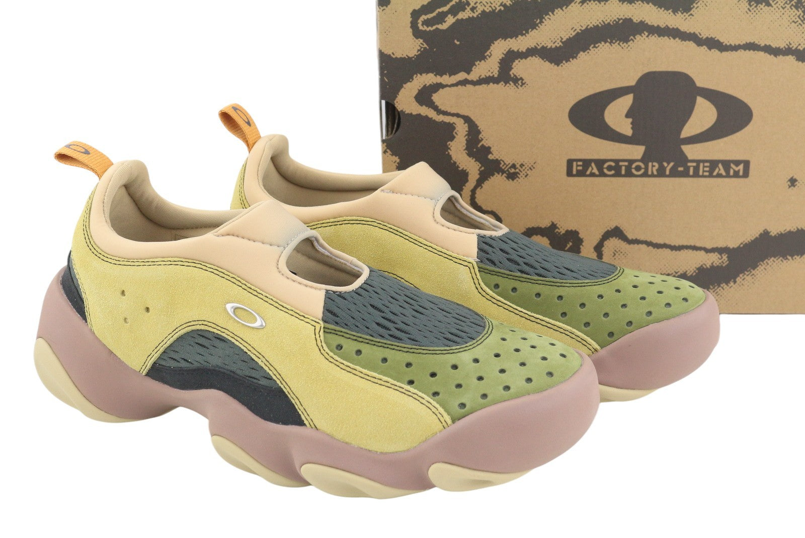 BRAIN DEAD x Oakley Factory Team Suede Flesh Men Sandals EU45.5 Whey Multi Low