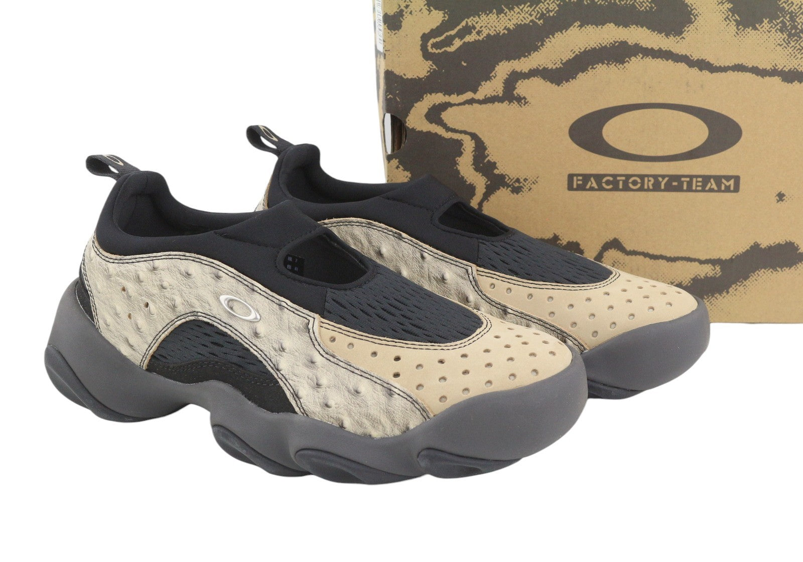 BRAIN DEAD x Oakley Factory Team Ostrich Flesh Men Sandals EU41 Castle Black
