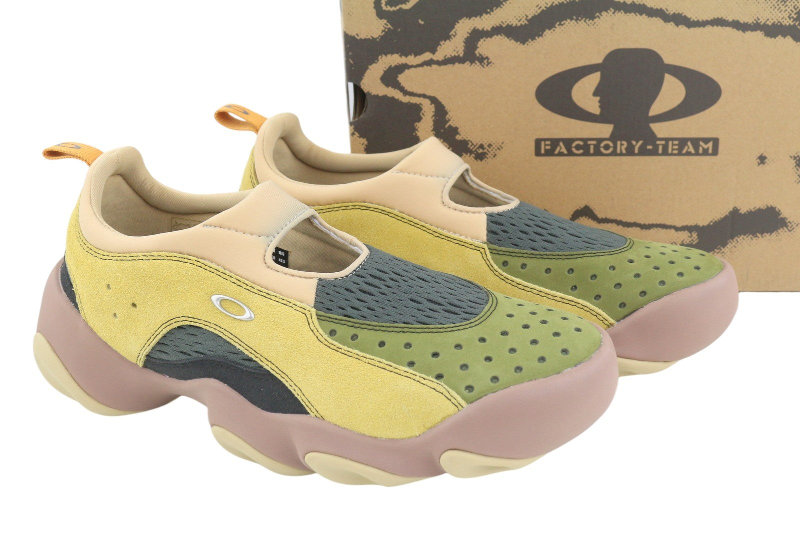 BRAIN DEAD x Oakley Factory Team Suede Flesh Men Sandals EU45.5 Whey Multi Slip
