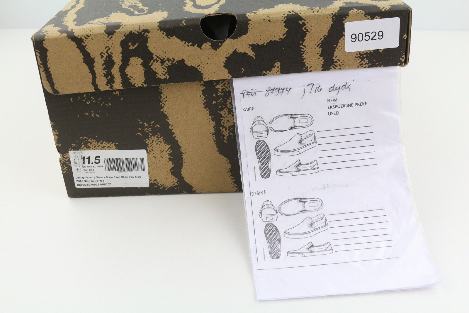 BRAIN DEAD x Oakley Factory Team Chop Saw Mule Men Sandals EU45.5 Slip On RRP175