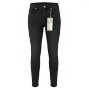 ONLY June Skinny Women Jeans W28/L32 Black Super Low Waist Ankle Zip Fly