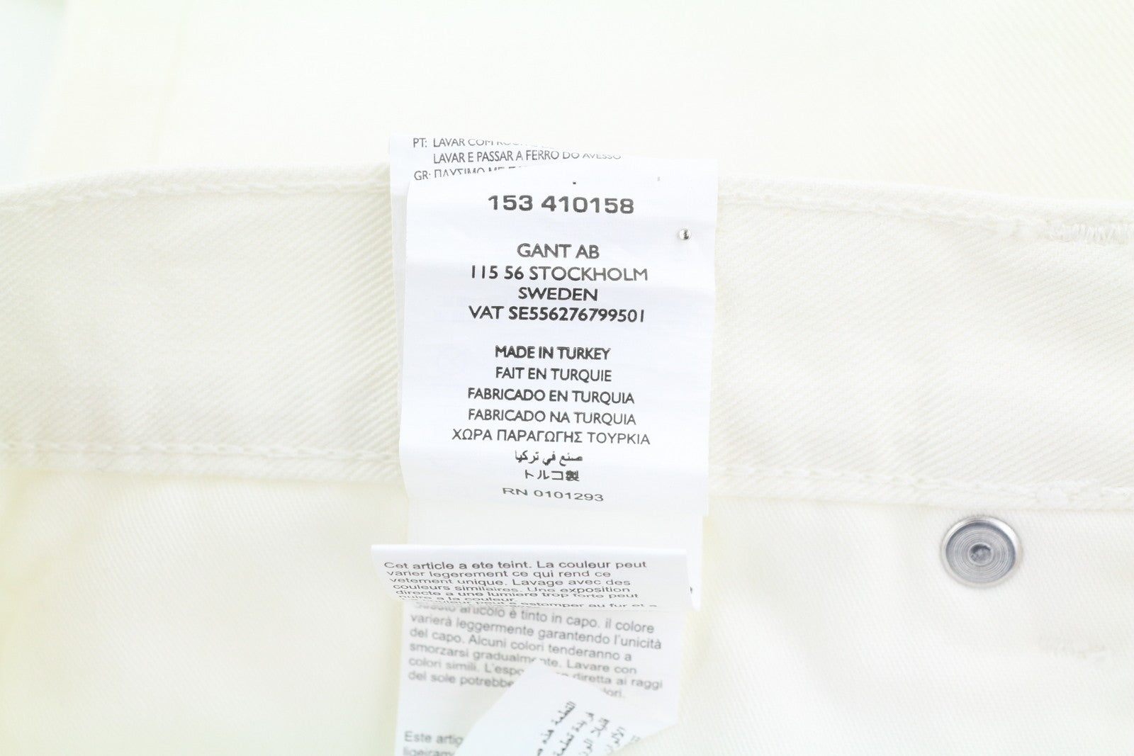 GANT Rugger Slacker White Women Jeans W27/L34 Off White Slim Leg Distressed
