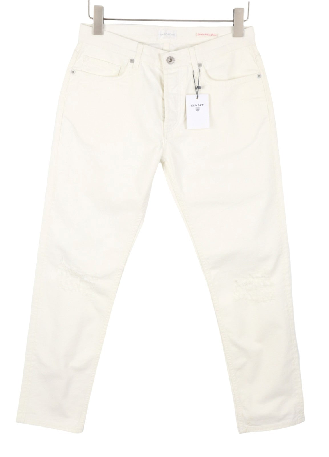 GANT Rugger Slacker White Women Jeans W27/L34 Off White Slim Leg Distressed