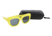 BRAIN DEAD Chibi Yellow/BLK Women Sunglasses OS Tinted Cat-Eye Style