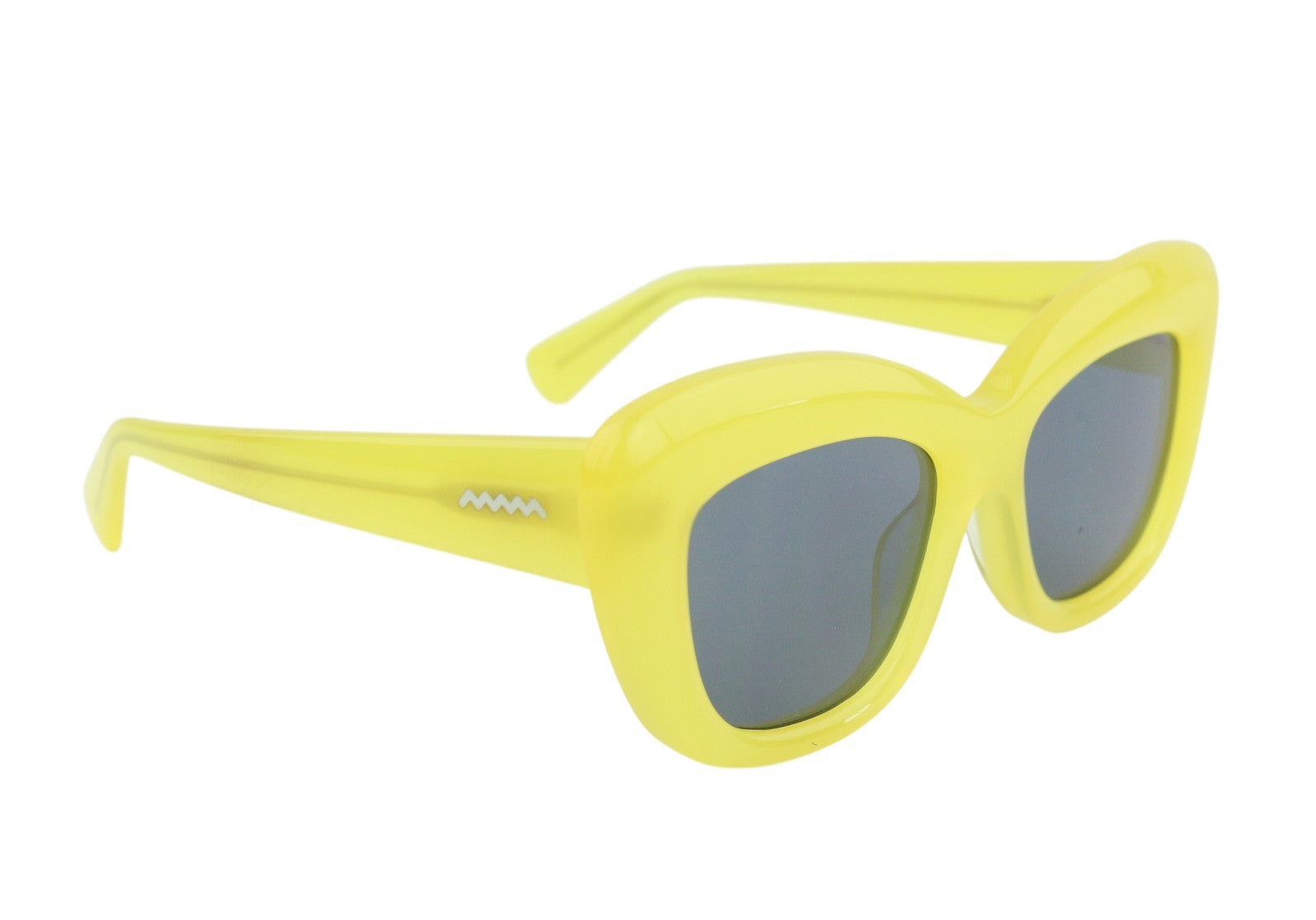 BRAIN DEAD Chibi Yellow/BLK Women Sunglasses OS Tinted Cat-Eye Style