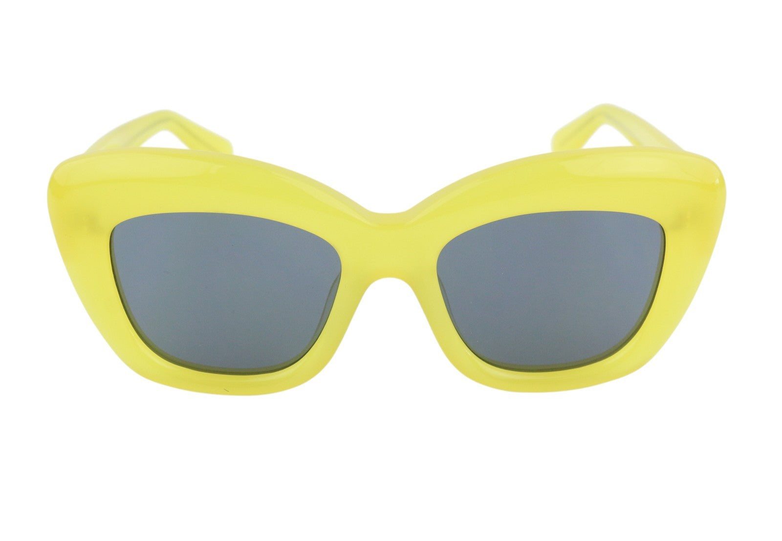 BRAIN DEAD Chibi Yellow/BLK Women Sunglasses OS Tinted Cat-Eye Style