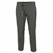 JOHN RICHMOND Women Trousers UK16 W33 Grey Cotton Pinstriped Zip Fly Slim