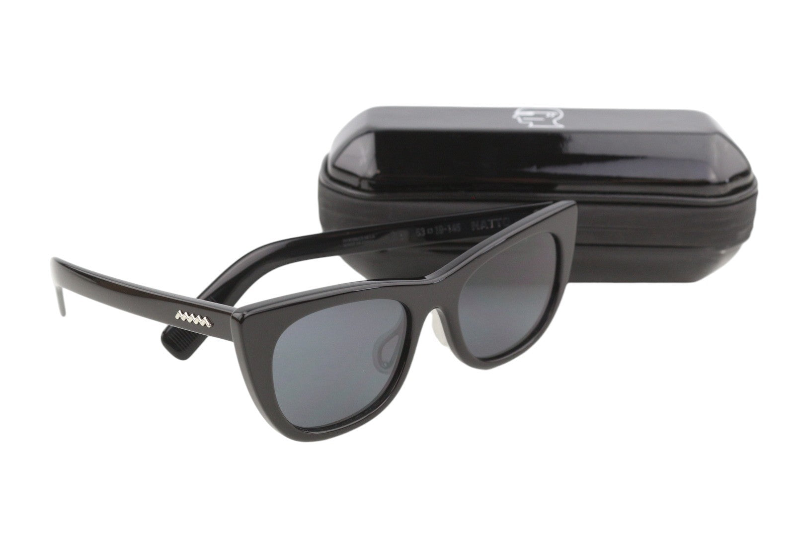 BRAIN DEAD Natto Black/Black Women Sunglasses OS UV Protection Tinted Cat Eye