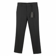 JOHN RICHMOND Women Trousers UK16 W34 Black Patterned Zip Fly Straight Fit
