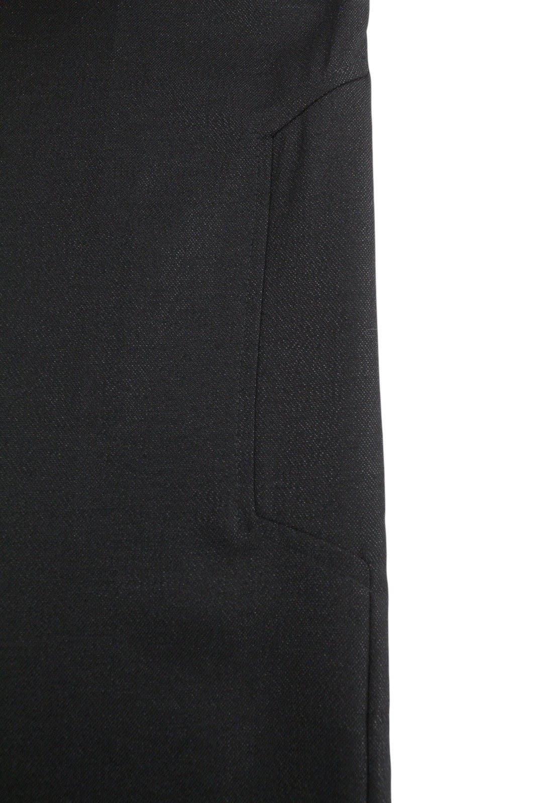 JOHN RICHMOND Women Trousers UK16 W34 Black Wool Glitter Look Zip Fly Straight