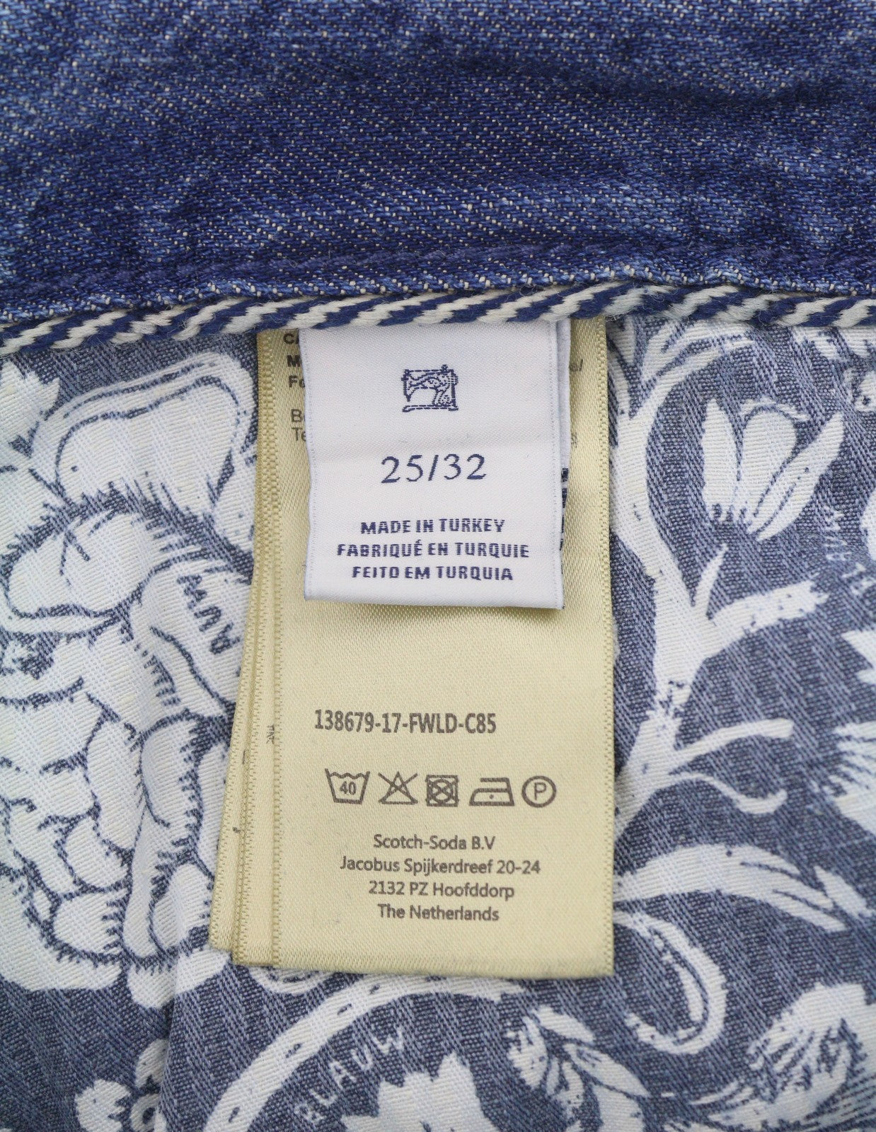 SCOTCH & SODA L'Adorable Boyfriend Women Jeans W25/L32 Blue Faded Distress