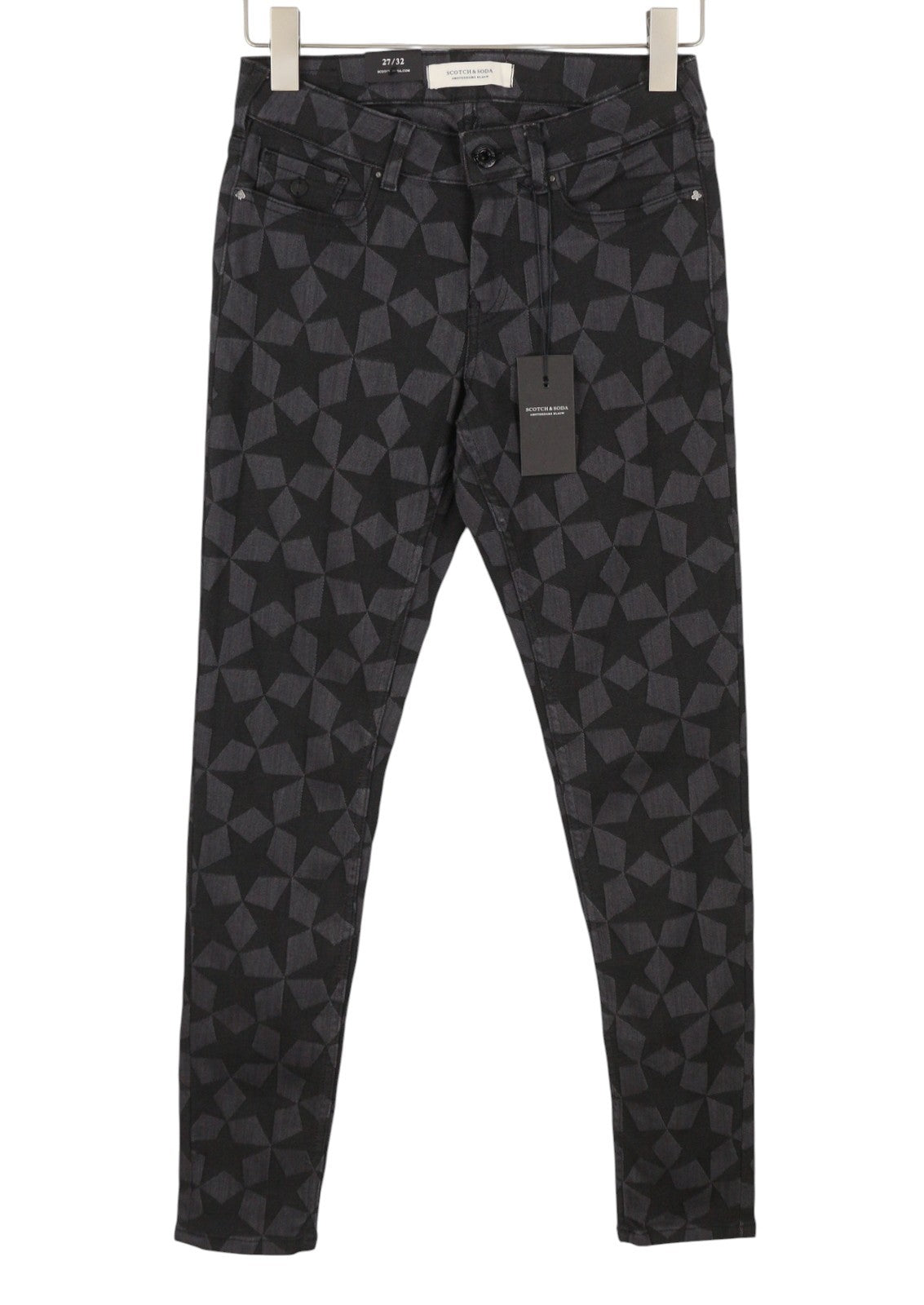 SCOTCH & SODA La Bohemienne Flare Women Jeans W27/L32 Black Stars Print Skinny