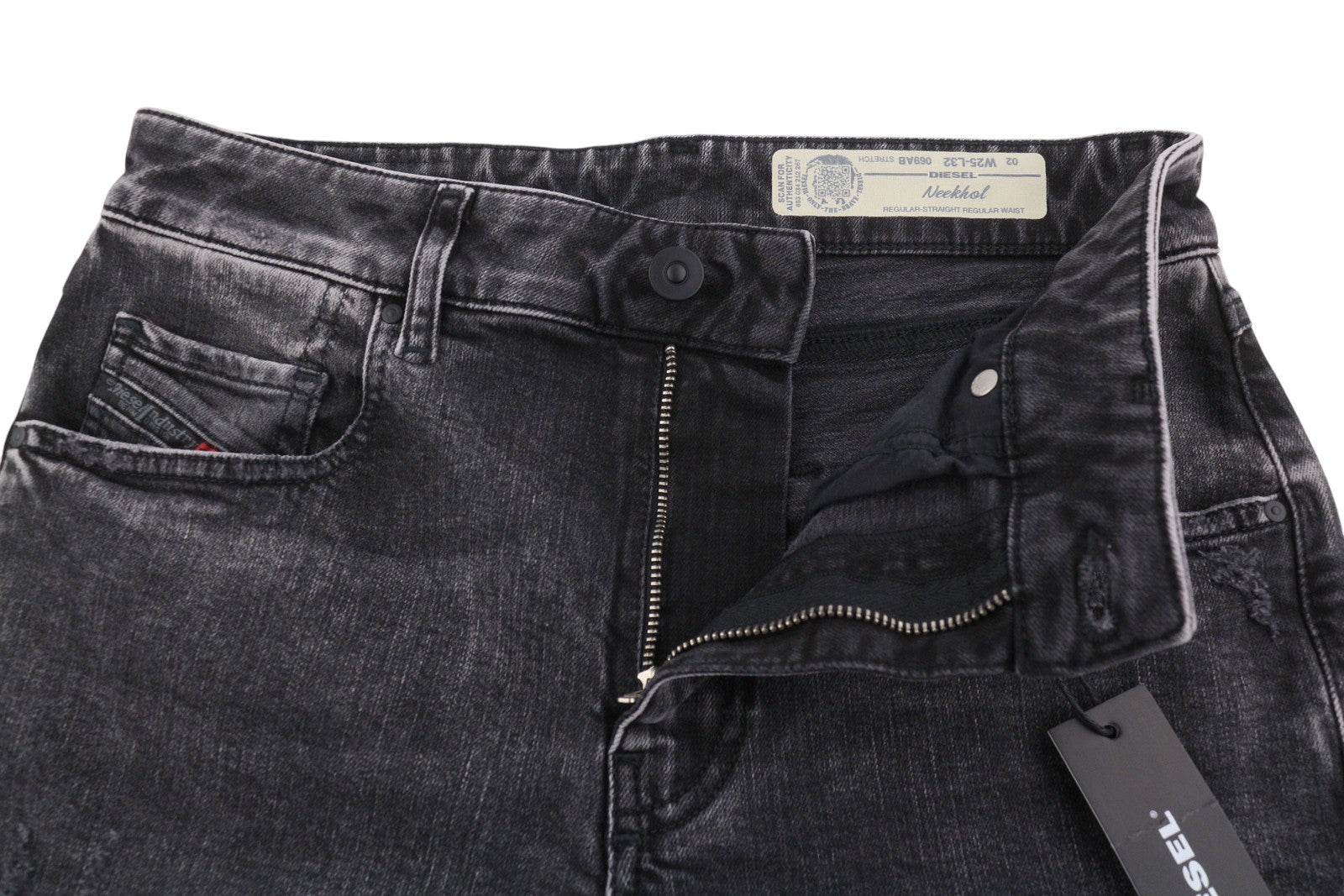 DIESEL Neekhol 069AB Women Jeans W25/L32 Regular Straight Fit Stretch
