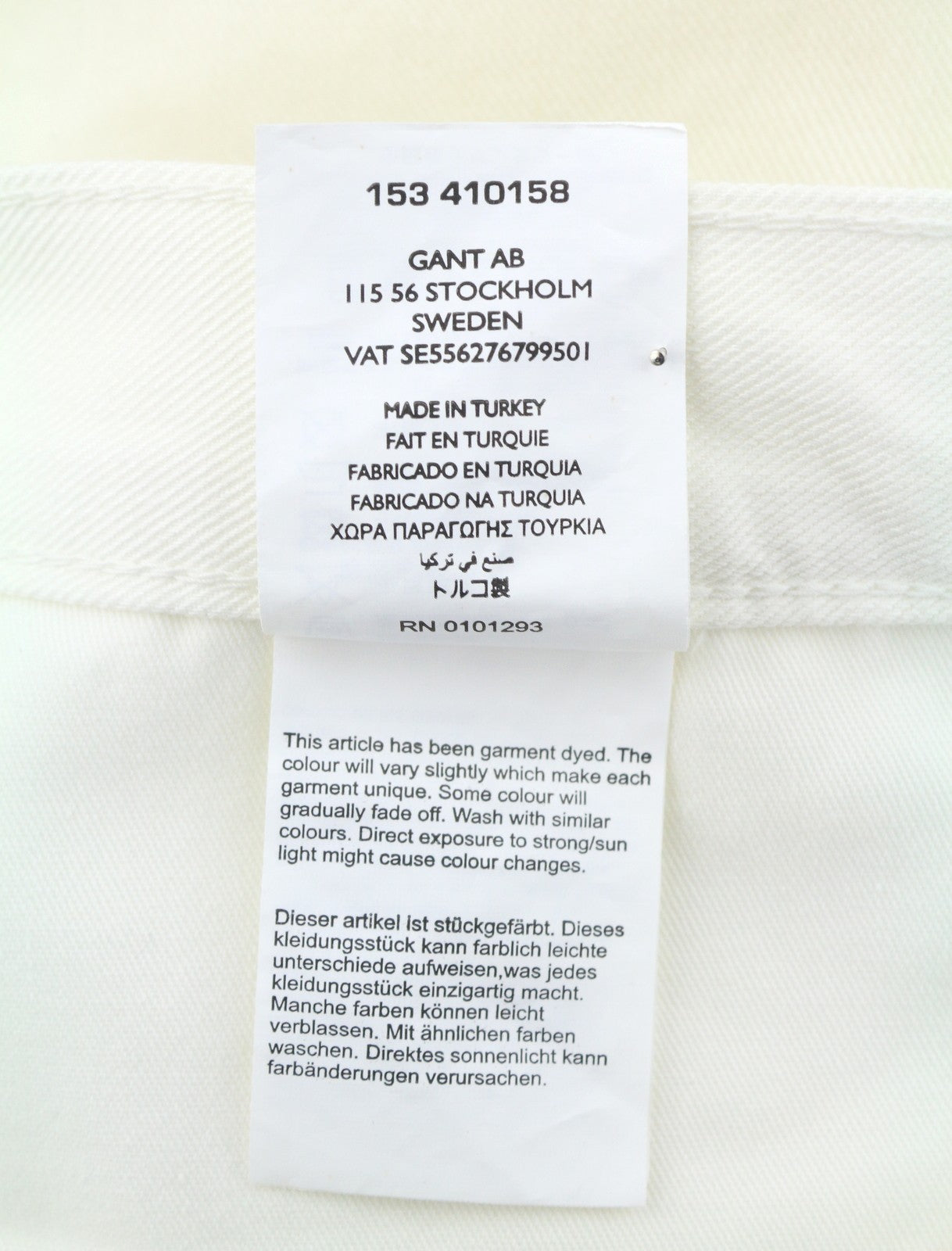 GANT Rugger Slacker White Women Jeans W27/L34 Off White Slim Fit Distressed