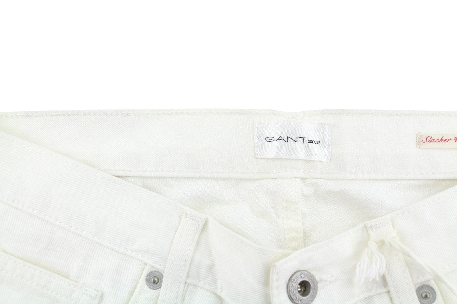 GANT Rugger Slacker White Women Jeans W27/L34 Off White Slim Fit Distressed