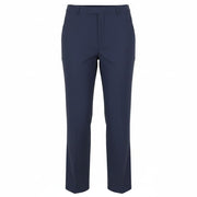JOHN RICHMOND Women Trousers UK18 W33 Blue Wool Blend Zip Fly Straight Fit
