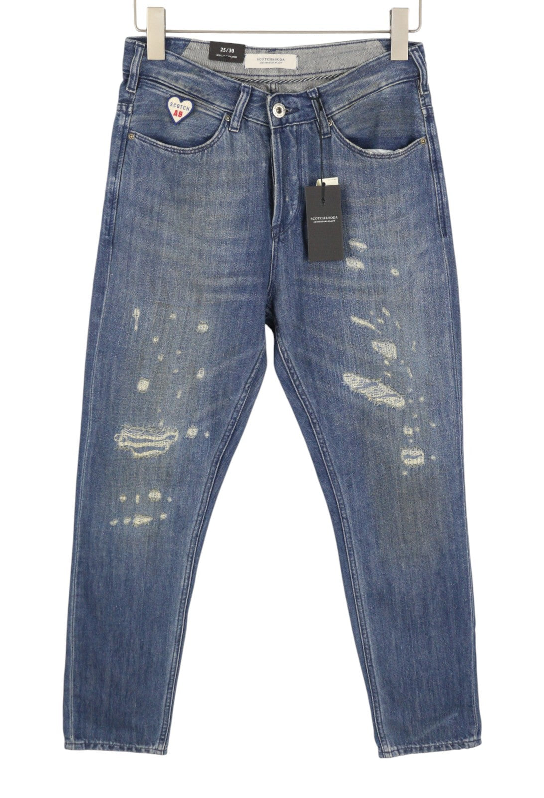 SCOTCH & SODA L'Adorable Boyfriend Women Jeans W25/L30 Blue Faded Distress