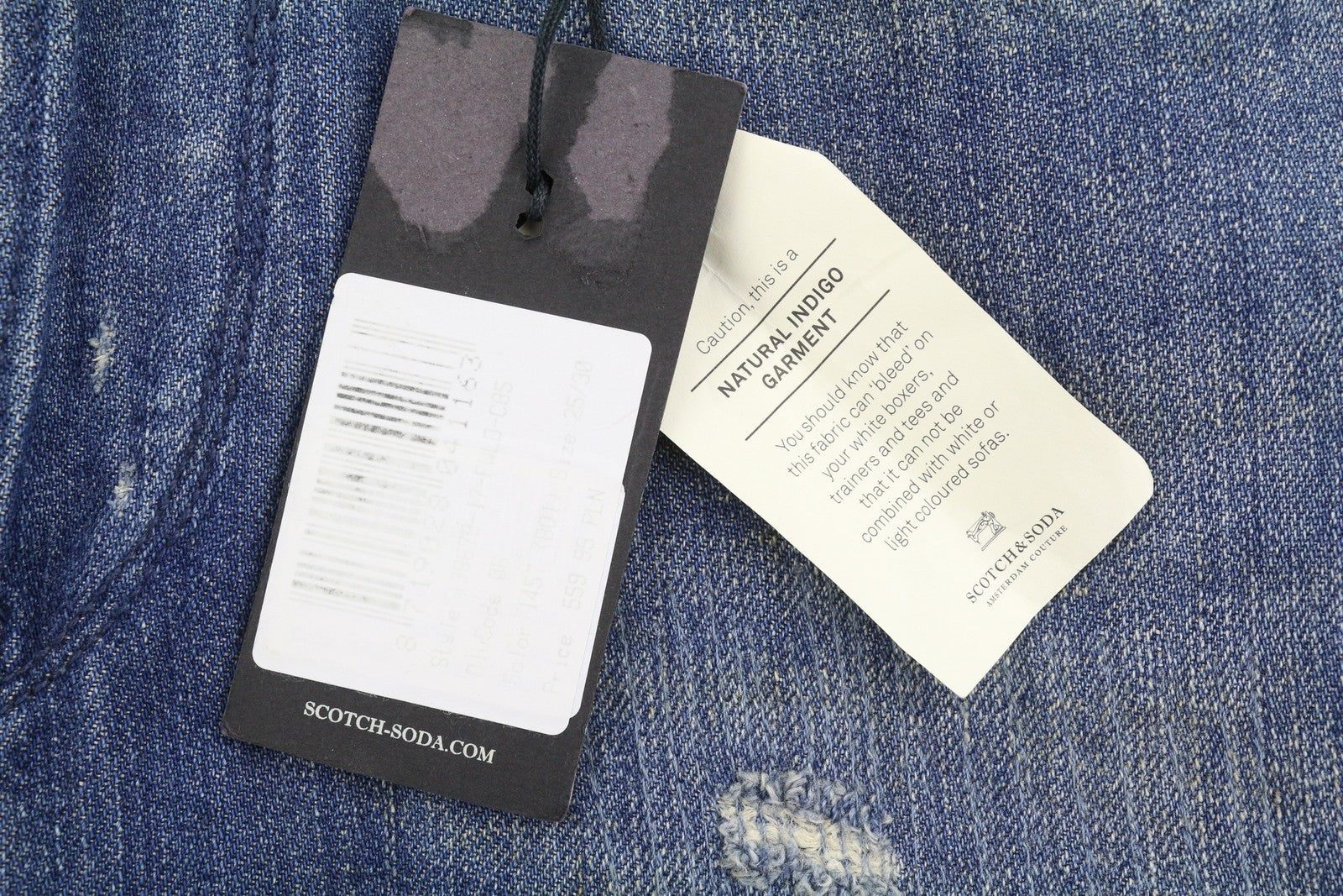 SCOTCH & SODA L'Adorable Boyfriend Women Jeans W25/L30 Blue Faded Distress