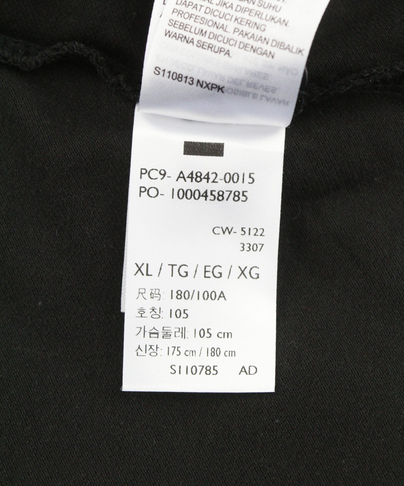 LEVI'S Slim Men Polos XL Black Cotton Tricot Short Sleeved