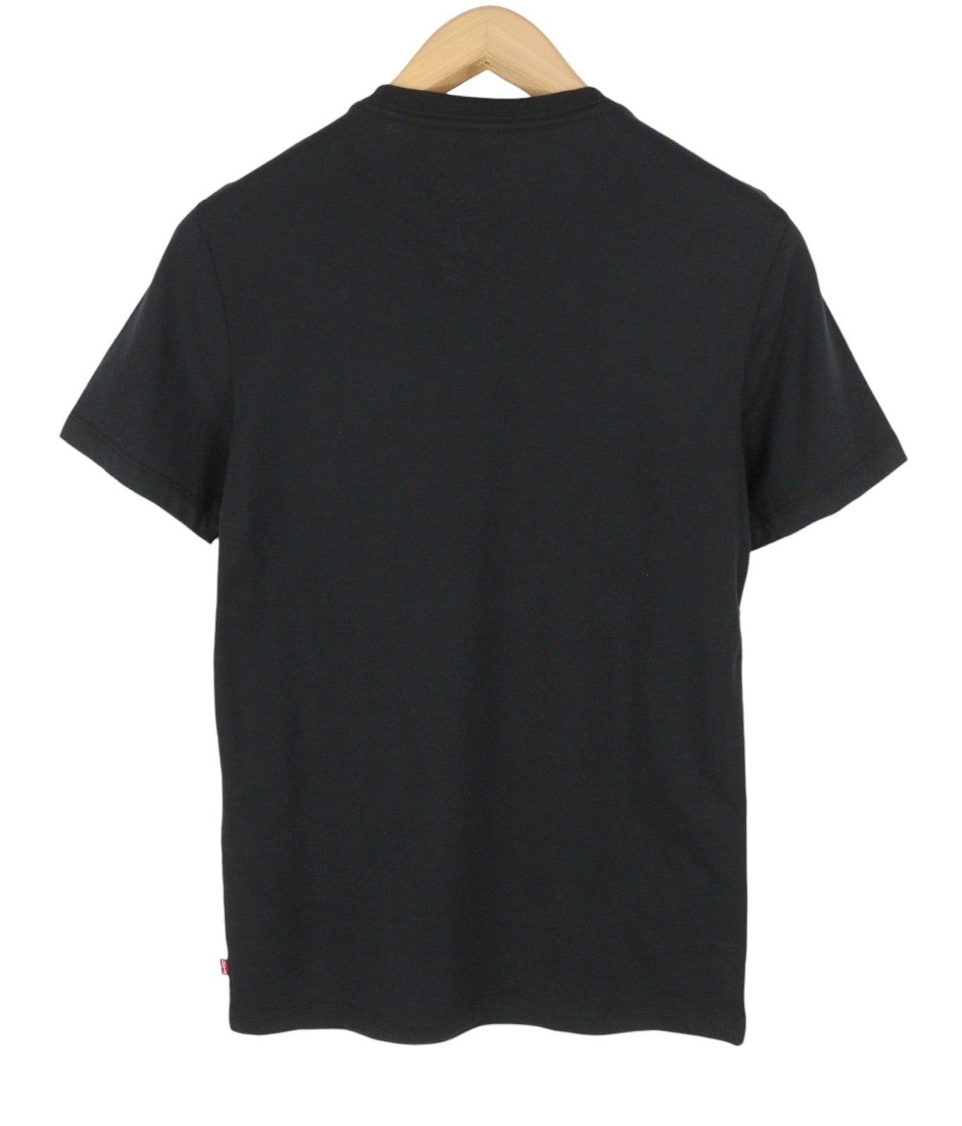 LEVI'S Slim Men T-Shirt S Black Tricot Crew Neck Short Sleeve