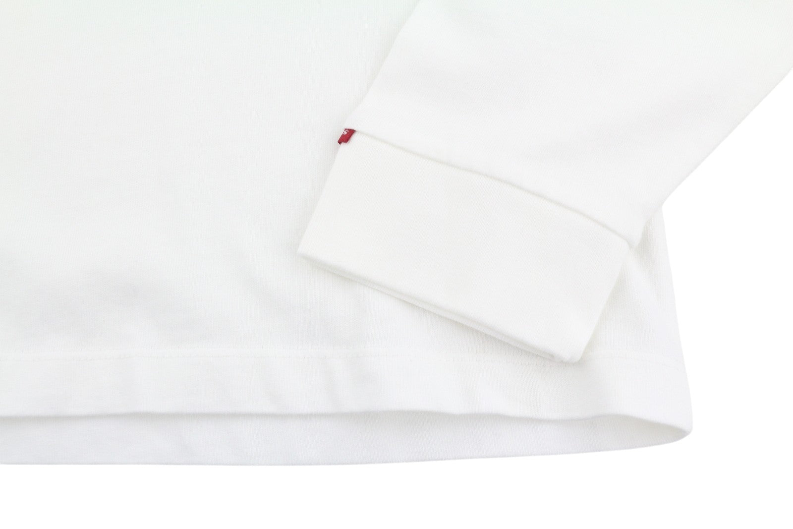LEVI'S Relaxed Men T-Shirt XS White Cotton Tricot Long Sleeved