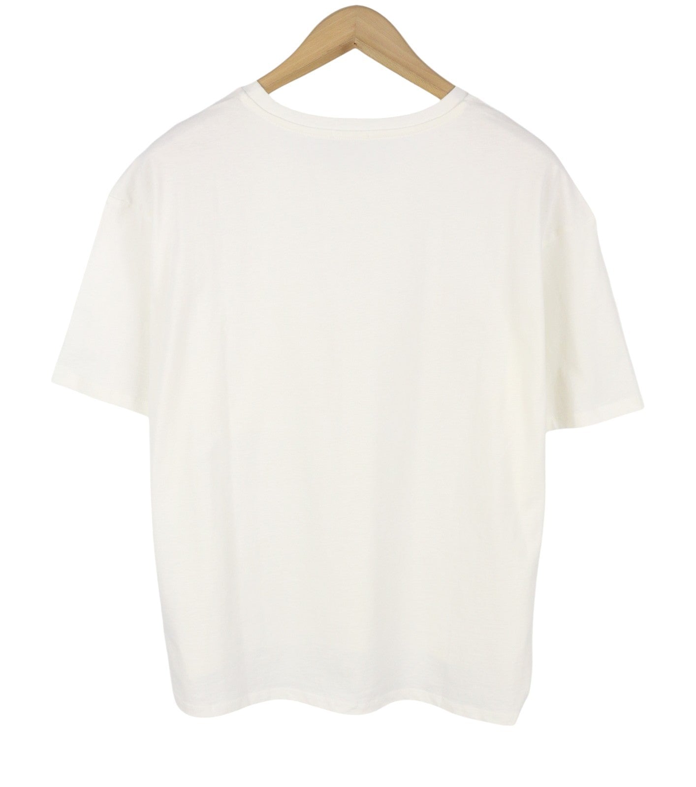 DENHAM Omono Women T-Shirt XL Off White Patch Pocket Tricot Cotton Short Sleeve