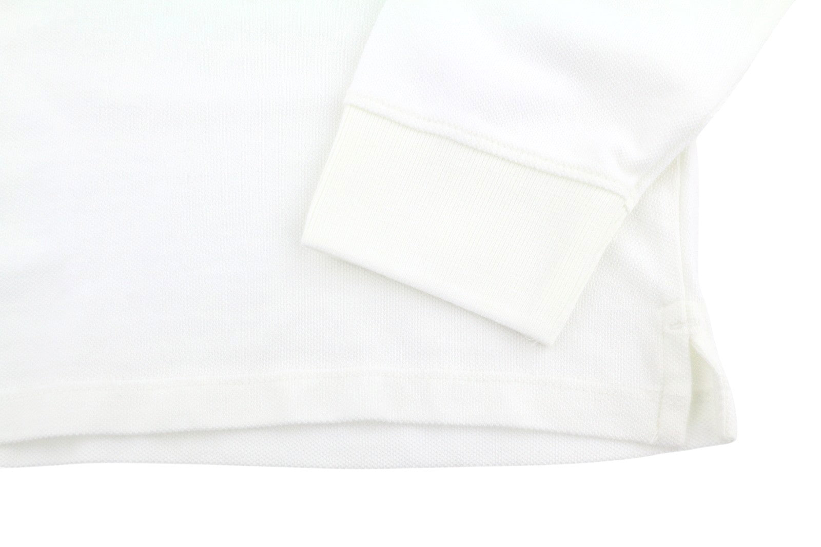 LEVI'S Standard Fit Men Polos L White Cotton Tricot Long Sleeved