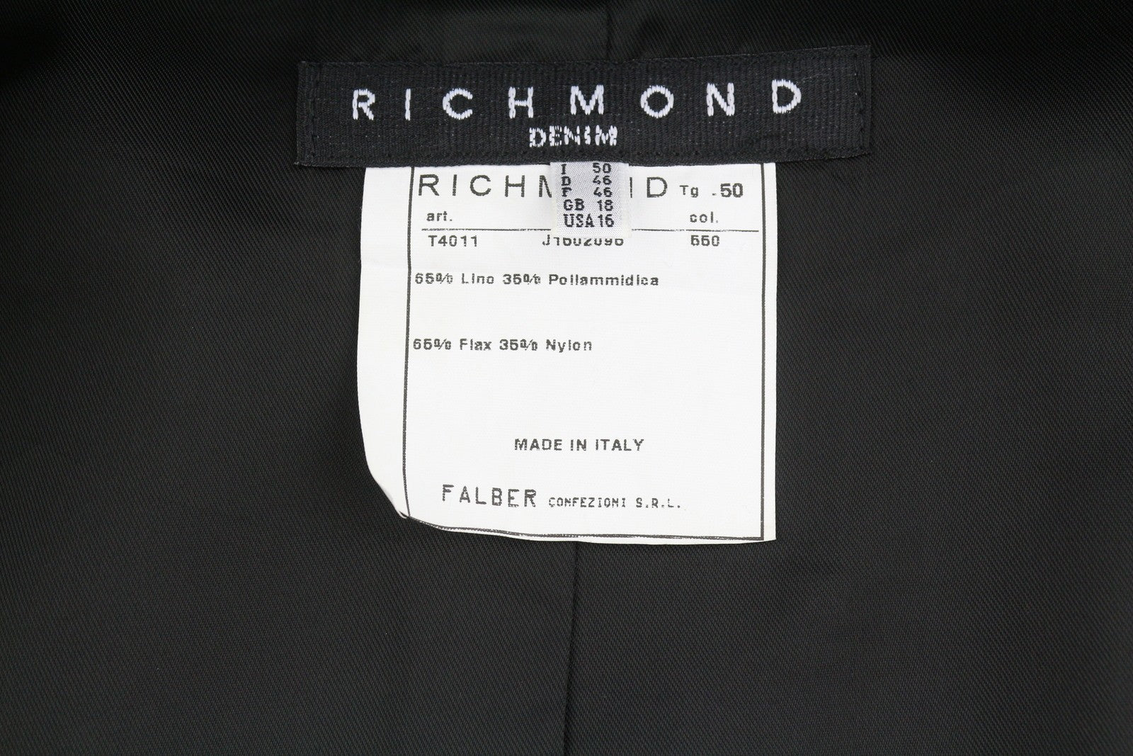 RICHMOND Women Jacket UK18 XL Blue Pinstriped Linen Blend Lightweight