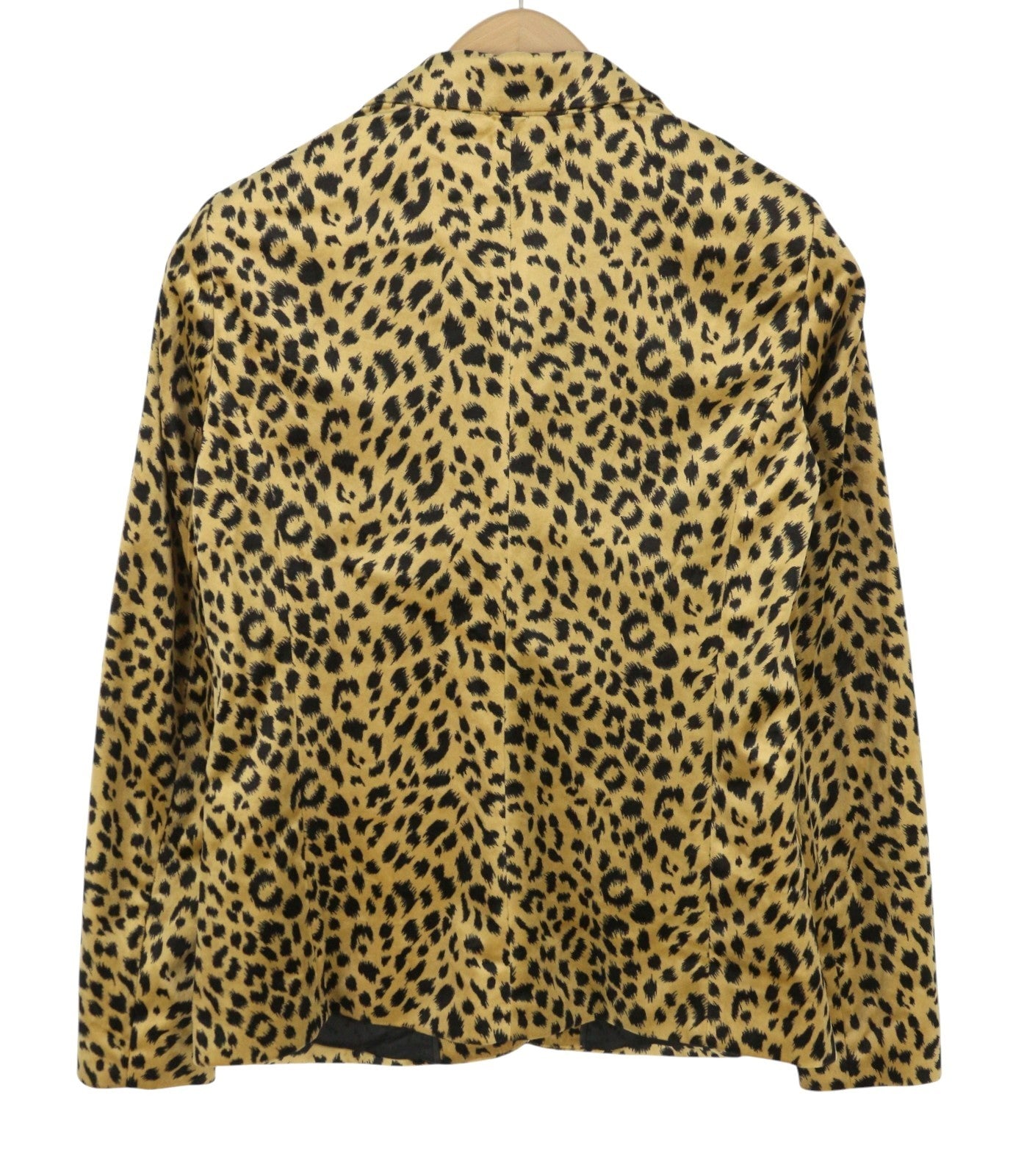 MAISON SCOTCH Women Blazer XS Brown Leopard Print Notch Single Breasted RRP169