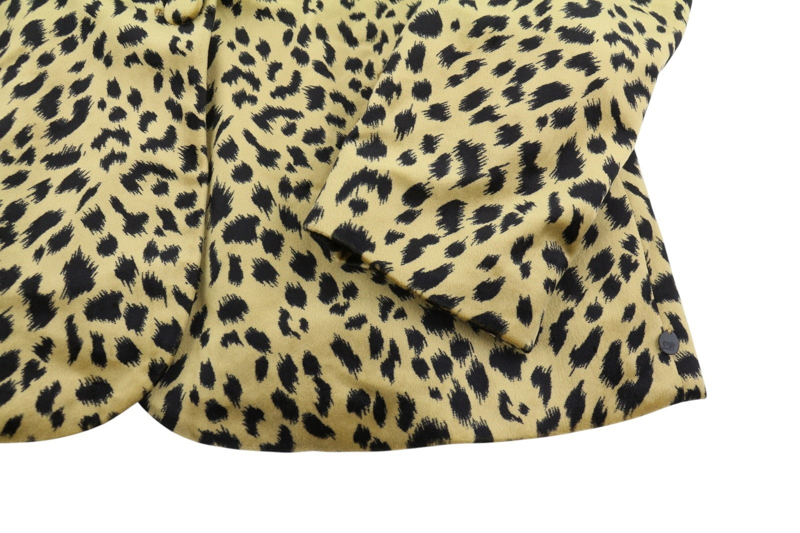 MAISON SCOTCH Women Blazer XS Brown Leopard Print Notch Single Breasted RRP169