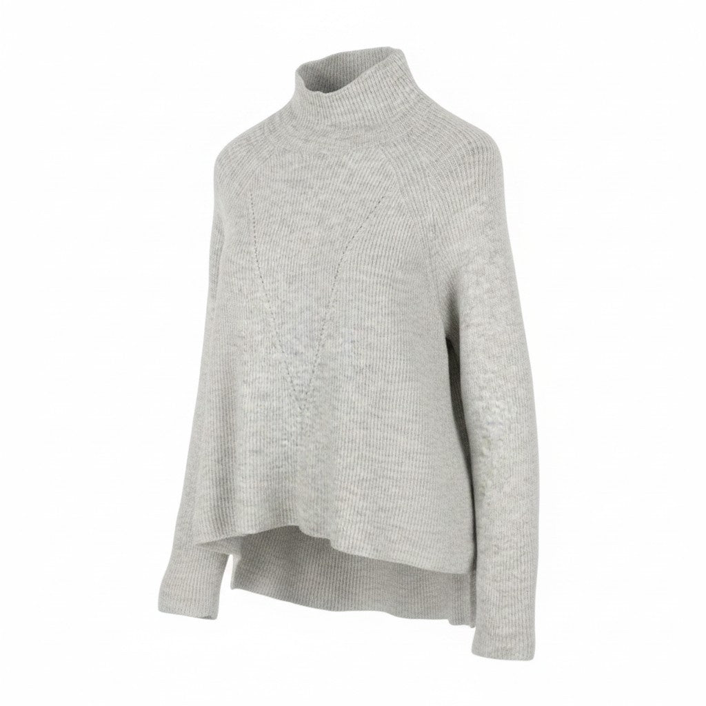 VERO MODA Ragnhild LS High Neck Women Jumper XL Grey Melange Long Back