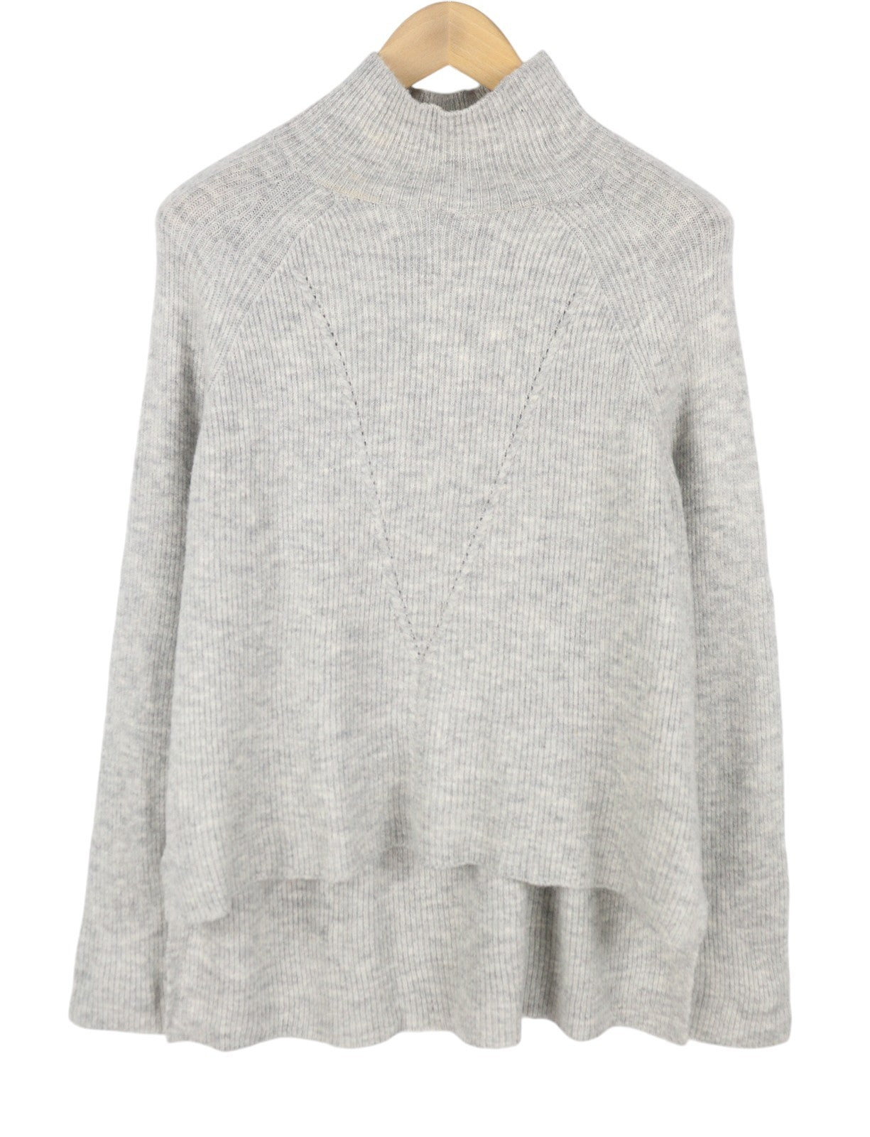 VERO MODA Ragnhild LS High Neck Women Jumper XL Grey Melange Long Back