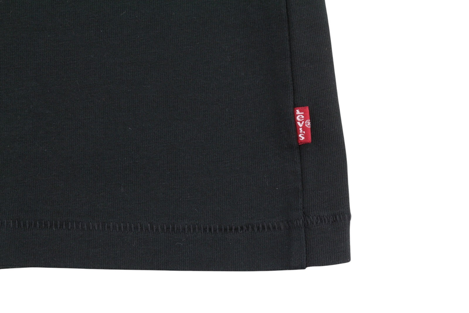 LEVI'S Vintage Fit Men T-Shirt L Black Tricot Crew Neck Spain Logo Short Sleeve